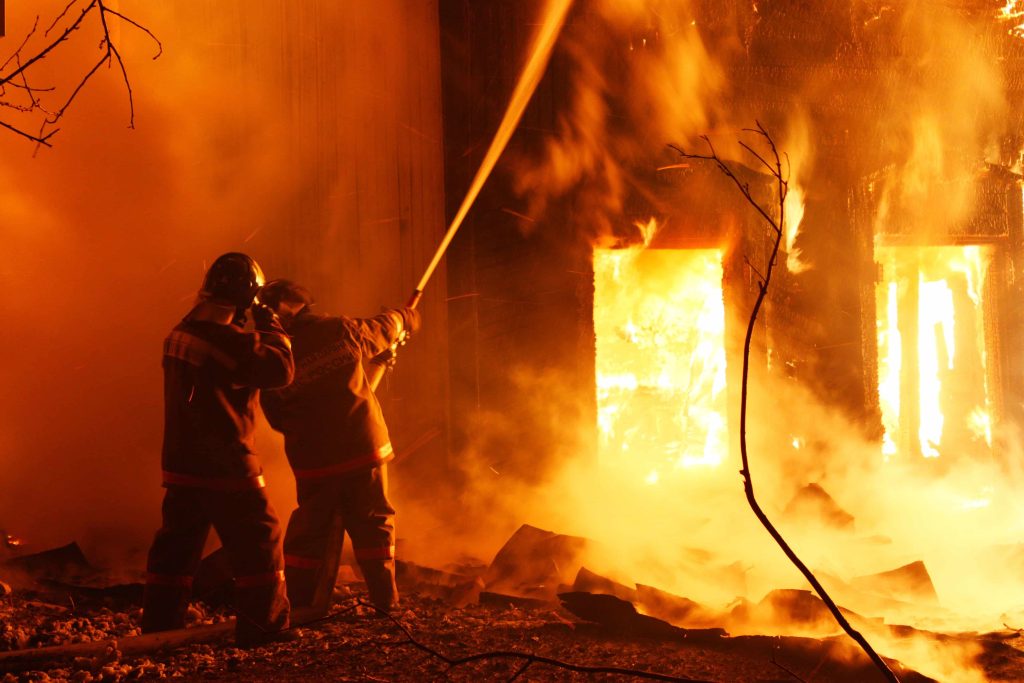 Burning house