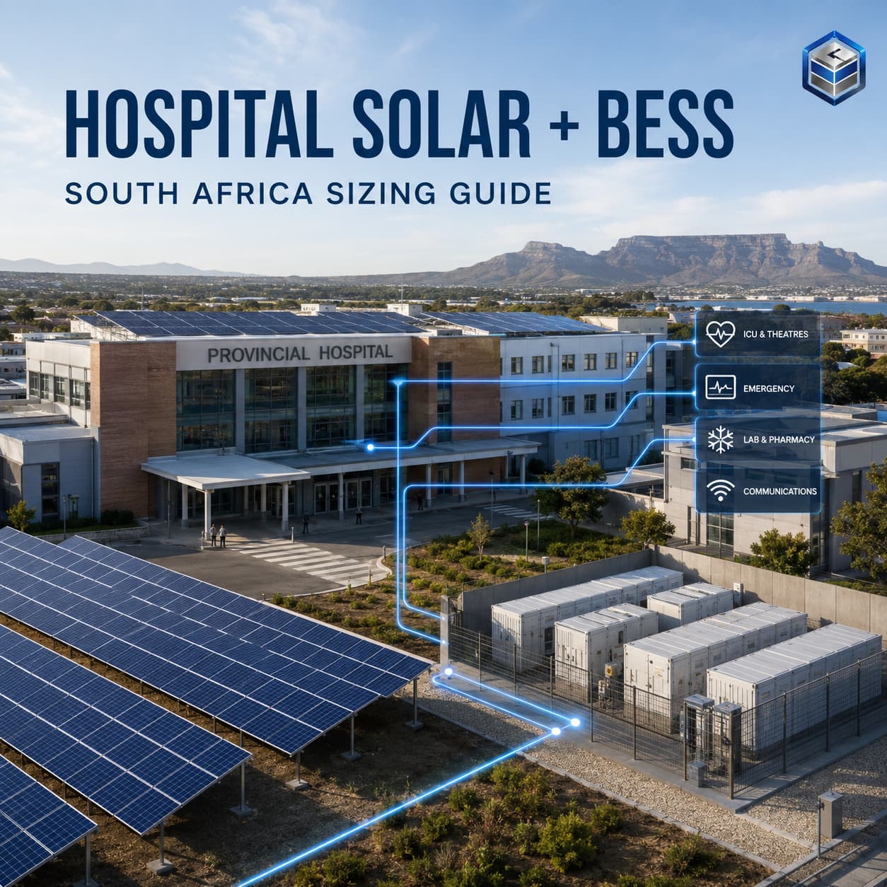 Systèmes solaires et systèmes de stockage d'énergie par batterie (BESS) destinés aux charges critiques des établissements de santé en Afrique du Sud