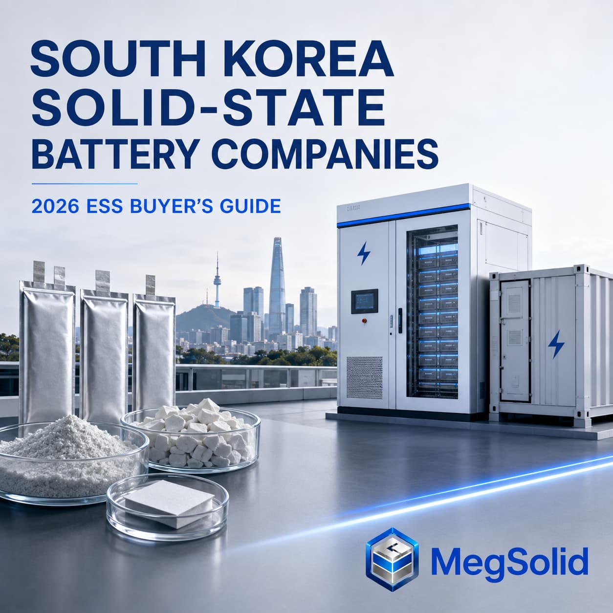 Iinkampani eziphambili zeebhetri ze-solid-state eMzantsi Korea nesikhokelo somthengi seMegSolid ESS