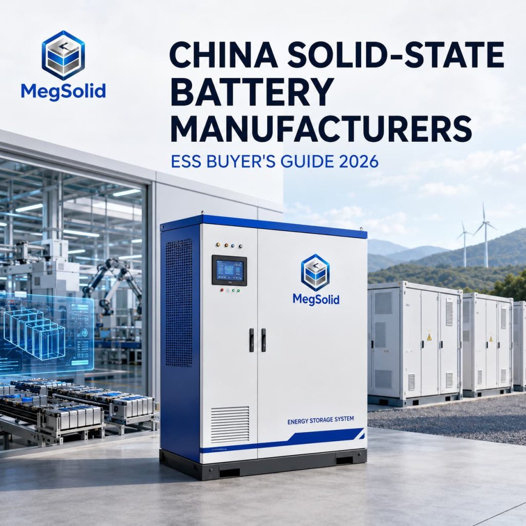 Top solid-state battery manufacturers in China for ESS buyers with MegSolid cabinet