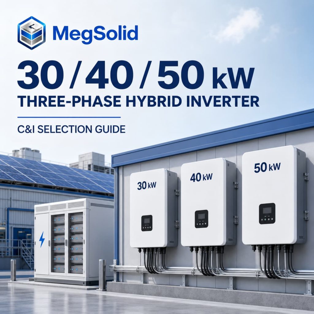 30kW 40kW and 50kW three-phase hybrid inverter selection guide for C&I solar storage