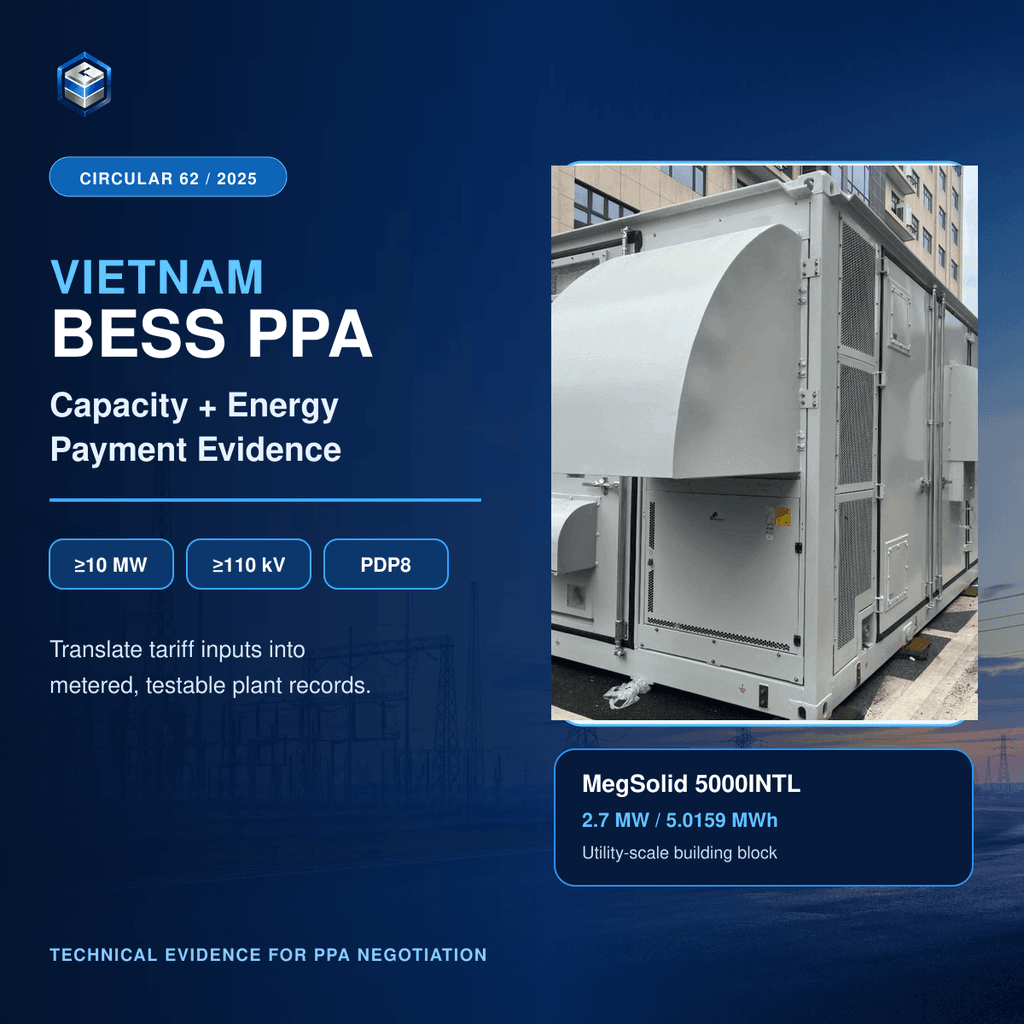 Ubungqina bentlawulo yomthamo namandla eVietnam BESS PPA kunye ne-container yeMegSolid 5000INTL yomgangatho we-utility.